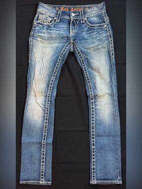 EUC Rock Revival Bluebell Straight Leg Jean Size 25